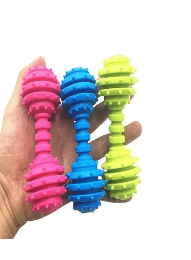 Misu Pet Store Soft Dumbbell Shaped Item for Indoor Play with Easy Grip Textured Body That Allows pet bite Hold or toss Activity During sit Fetch Rest or chew in Room Ground Flat Area Green - Image 2